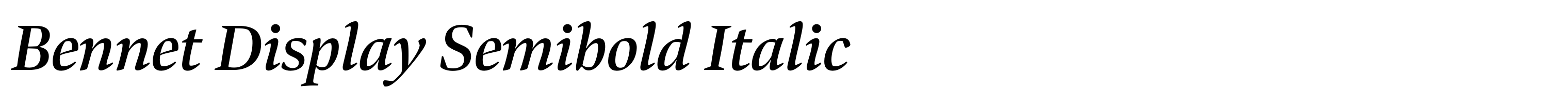 Bennet Display Semibold Italic
